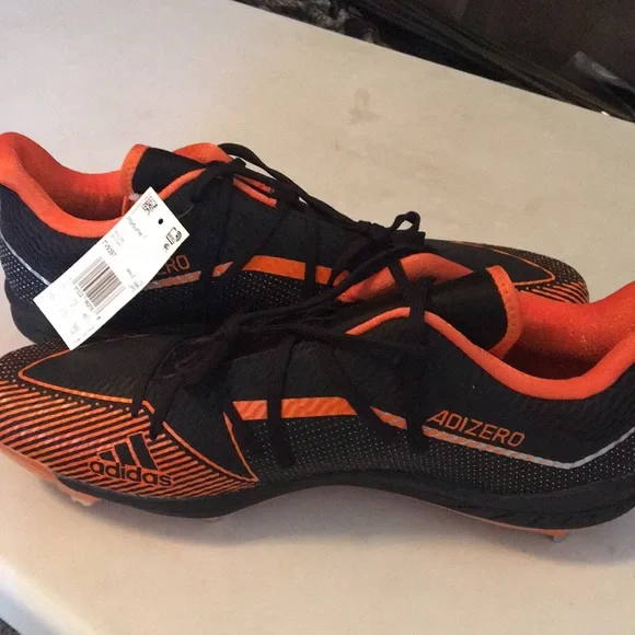 Adizero Afterburner Orange Baseball Shoes Adidas Adizero